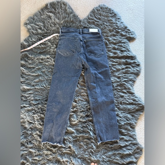 Re/Done washed black crop Jean - Picture 3 of 7